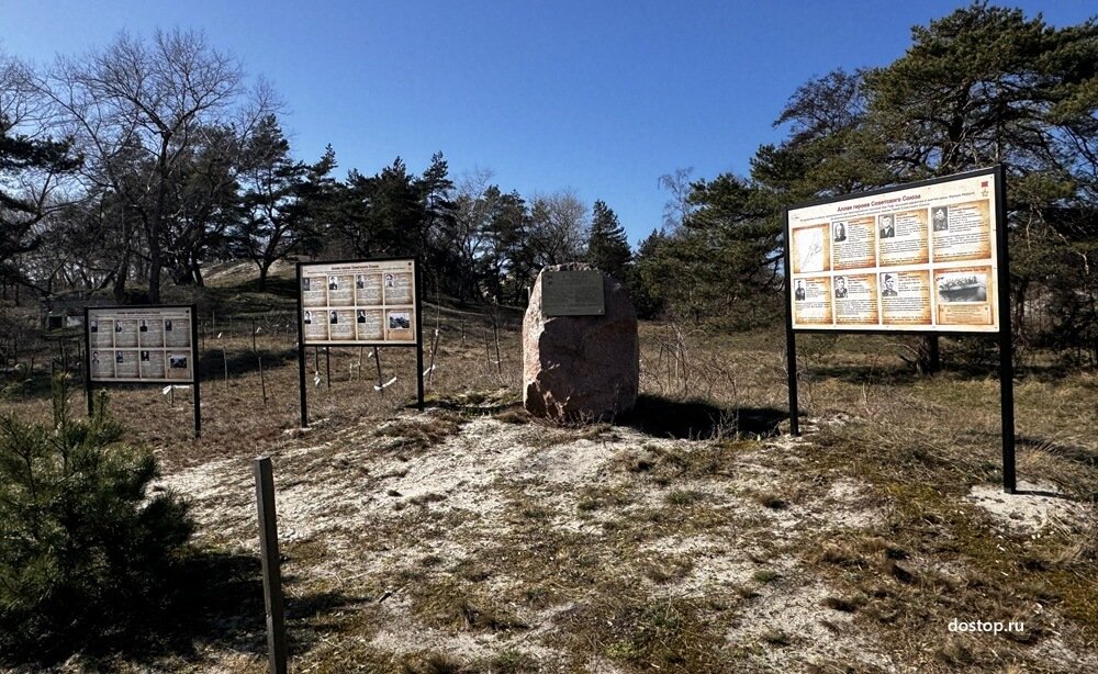Аллея героев у береговой батареи Нойтиф на Балтийской косе