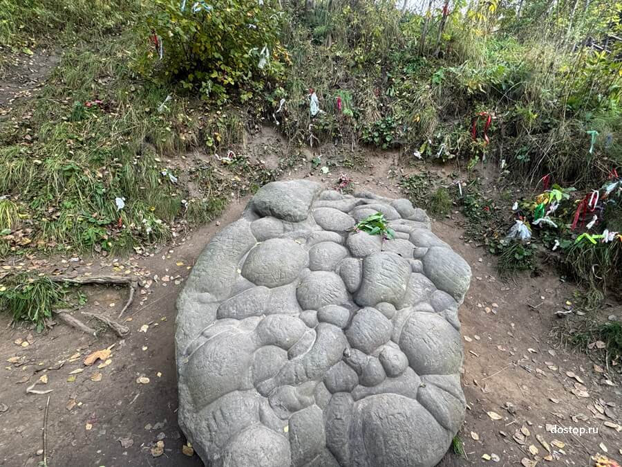 Девий камень — древний валун в Голосовом овраге, символ женского начала