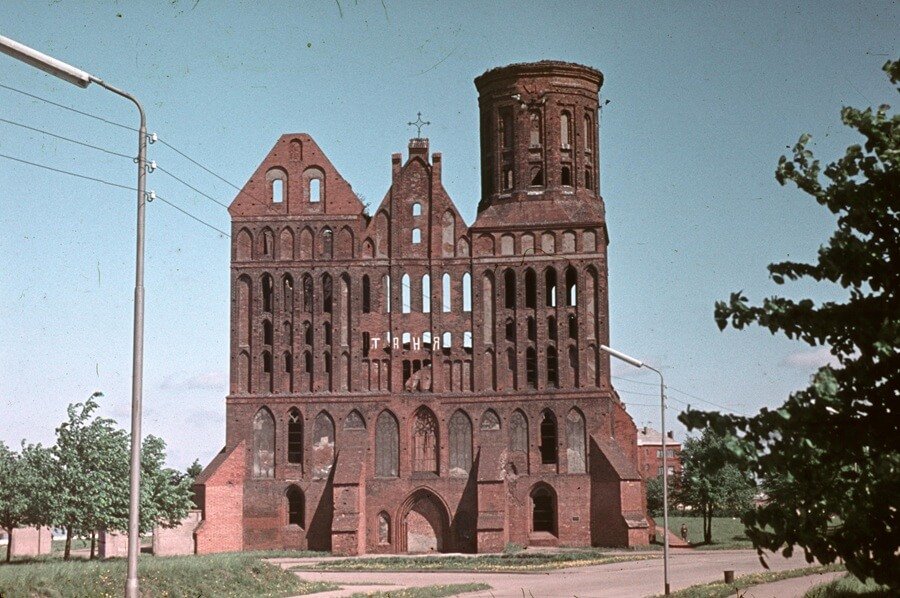 Кафедральный собор на Центральном острове Калининграда в 1968 - 1972 годах